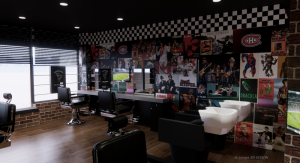 Salon de coiffure en galerie commerciale